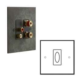 1 Gang 13A Unswitched Fused Connection (Spur) in Verdigrist Flat Plate with Black Insert