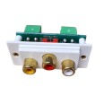 RCA Socket Module (Flat Fronted) with White or Black Plastic Trim for Combination Plate from Forbes and Lomax