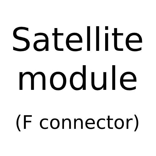 Satellite F Connector Angled Module with White or Black Trim for Combination Plate from Forbes and Lomax