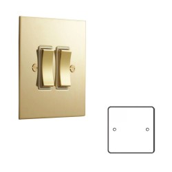 1 Gang Single Blank Plate in Unlacquered Brass Flat Plate from Forbes and Lomax