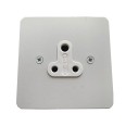 1 Gang 5A Round Pin Unswitched Single Socket in Painted Plate with Plastic Insert