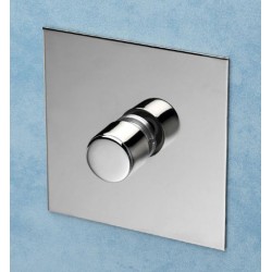 1 Gang 200W Halogen / 0-120W Trailing Edge Rotary LED Dimmer Nickel Silver Plate and Knob (Trailing Edge)