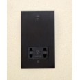 1 Gang Dual Voltage Shaver Socket in Antique Bronze Plate with Black Insert from Forbes and Lomax