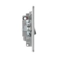 Screwless Switched 13A Fused Spur with Power Indicator Brushed Steel Flat Plate BG Nexus FBS52-01