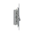 Triple Pole Fan Isolator Switch 10A on a Brushed Steel Flat Plate with Screws, BG Nexus SBS15