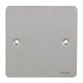 Single Blank Metal Flat Plate in Stainless Steel, Single Blanking Plate, Schneider Ultimate GU8210SS