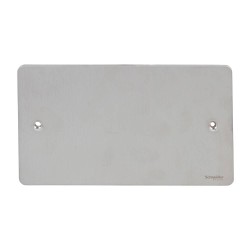 Twin Blank Metal Flat Plate in Stainless Steel Flat Plate, Double Blanking Plate Schneider GU8220SS