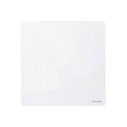 Screwless Single Blank Metal Flat Plate in White, Single Blanking Plate Schneider GU8410PW