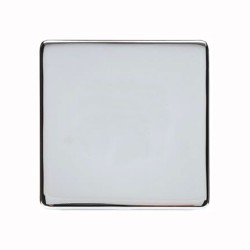 1 Gang Single Blank Plate Screwless Polished Chrome Flat Plate Studio Range