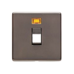 1 Gang 20A Double Pole Switch with Neon Screwless Polished Bronze Plate (Studio Range)