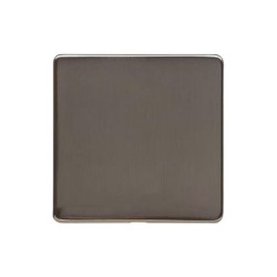 1 Gang Single Blank Plate in a Screwless Polished Bronze, Single Section Blanking Plate (Studio Range)