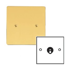 1 Gang Intermediate 20A Dolly Switch in Polished Brass Plate and Dolly, Stylist Grid Flat Plate