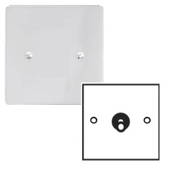 1 Gang Intermediate 20A Dolly Switch in Polished Chrome Plate and Dolly, Stylist Grid Flat Plate