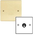 1 Gang 20A 2 Way Dolly Switch in Satin Brass Brushed Flat Plate and Dolly, Stylist Grid Range