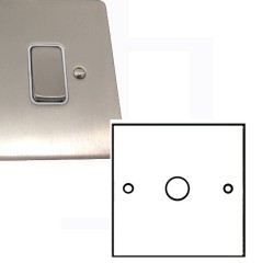 1 Gang 2 Way Dimmer Switch 400W in Satin Nickel Brushed Plate and Knob, Stylist Grid Range