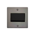 1 Gang 6A Fan Isolator Switch in Polished Bronze and Black Insert Stylist Grid Flat Plate