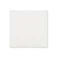 1 Gang Single Section Blank Plate Screwless Vintage Gloss White Plate