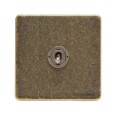 1 Gang 2 Way 20A Dolly Switch Screwless Vintage Rustic Brass Plate and Toggle Switch