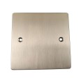 1 Gang Single Blanking Plate in Satin Nickel Brushed Flat Plate, Stylist Grid Range