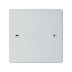 Primed White 1 Gang Blank plate - Single Blanking Plate Paintable Flat Plate with Screws