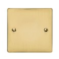 1 Gang Single Section Blank Plate in Polished Brass, Heritage Brass Elite Flat Plate