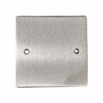 1 Gang Blank Plate - Single Section Blanking Plate in Satin Chrome Flat Plate, Elite Flat Plate