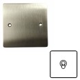 1 Gang 2 Way 20A Single Dolly Switch in Satin Nickel Flat Plate and Toggle, Elite Flat Plate