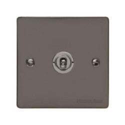 1 Gang Intermediate 20A Dolly Switch in Black Nickel Flat Plate and Toggle, Elite Flat Plate