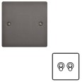 2 Gang 2 Way 20A Twin Dolly Switch in Matt Bronze Flat Plate and Toggle, Elite Flat Plate