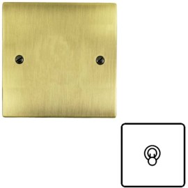 1 Gang 2 Way 20A Dolly Switch in Antique Brass Flat Plate and Toggle, Elite Flat Plate