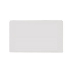 Screwless Primed White 2 Gang Blank plate - Double Blanking Plate, a Paintable Flat Plate
