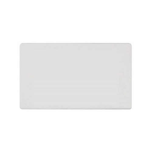 Screwless Primed White 2 Gang Blank plate - Double Blanking