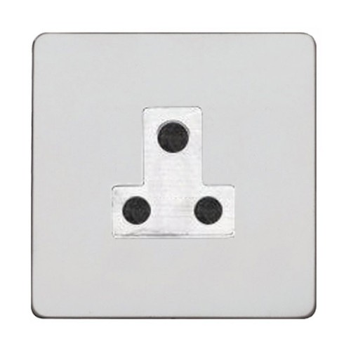 2 Amp 3 Pin Unswitched Socket in Matt White Screwless Plate with White Trim, Mode White