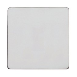 1 Gang Single Blank Plate in Matt White Screwless Plate (no trim), Mode White