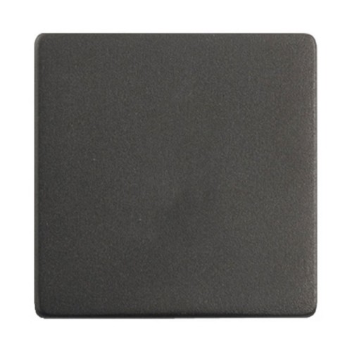 1 Gang Single Blank Plate in Matt Black Screwless Plate (no Trim), Mode Black
