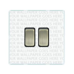 2 Gang 2 Way 10AX Double Rocker Switch on Screwless Transparent Plate Perception CFX PC R22 - Specify Finish when Ordering