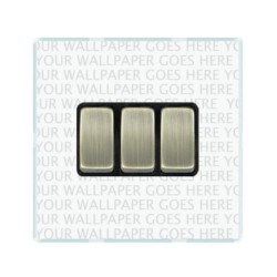 3 Gang 2 Way 10AX Triple Rocker Switch on Screwless Transparent Plate Perception CFX PC R23 - Specify Finish when Ordering
