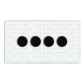 4 Gang 2 Way 5-70W Rotary LED Dimmer Screwless Transparent Flat Plate and Metal Knob Perception CFX - Specify Finish when Ordering