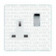 1 Gang 13A DP Switched Single Socket Screwless Transparent Plate with Metal Rocker (Perception CFX) - Specify Finish when Ordering