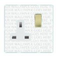 1 Gang 13A DP Switched Single Socket Screwless Transparent Plate with Metal Rocker (Perception CFX) - Specify Finish when Ordering