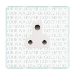 1 Gang 5A 3 Pin Unswitched Socket in Black or White on Clear Screwless Plastic Plate (Perception CFX) - Specify Finish when Ordering