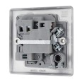 1 Gang 13A Switched Fused Spur with Power Indicator and Flex Outlet in Brushed Steel BG Nexus NBS53-01 Metal Raised Plate