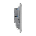 1 Gang 13A Unswitched Fused Connection Unit (Spur) in Brushed Steel BG Nexus NBS54-01 Metal Raised Plate