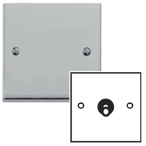 1 Gang 2 Way 20A Dolly Switch in Polished Chrome Low Profile Plate and Toggle, Richmond Elite