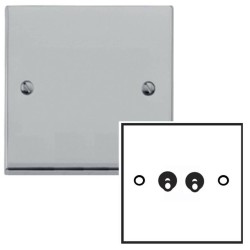 2 Gang 2 Way 20A Dolly Switch in Polished Chrome Low Profile Plate and Toggle, Richmond Elite
