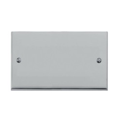 2 Gang Blank Plate in Polished Chrome Low Profile Plate, Richmond Elite Double Blanking Plate