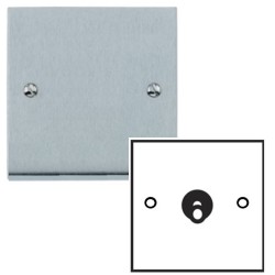 1 Gang 2 Way 20A Dolly Switch in Satin Chrome Low Profile Plate and Toggle, Richmond Elite