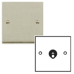 1 Gang 2 Way 20A Dolly Switch in Satin Nickel Low Profile Plate and Toggle, Richmond Elite