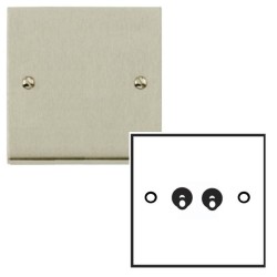 2 Gang 2 Way 20A Dolly Switch in Satin Nickel Low Profile Plate and Toggle, Richmond Elite