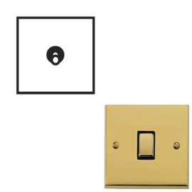 1 Gang 20A Intermediate Dolly Switch in Polished Brass Low Profile Plate and Toggle, Richmond Elite